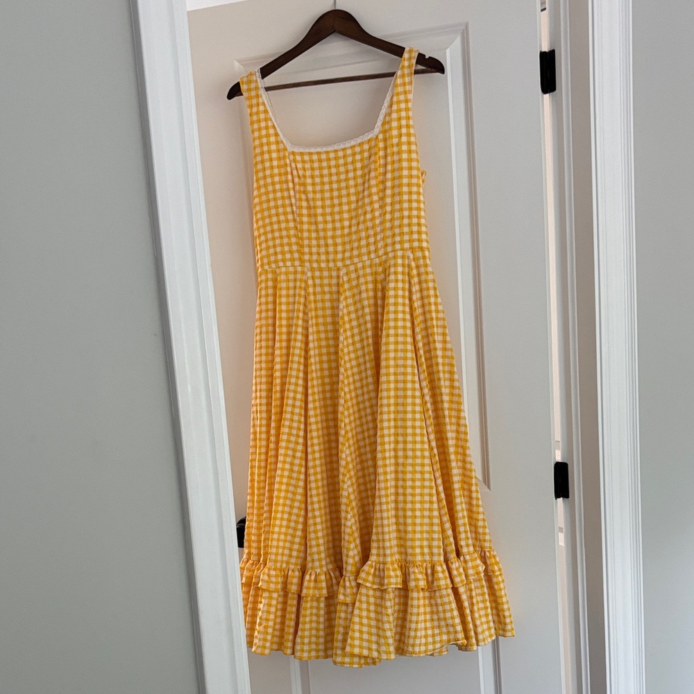 JessaKae Daze Yellow Gingham Dress